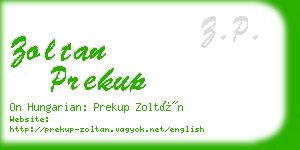 zoltan prekup business card